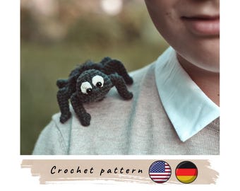 Schema per ragno all'uncinetto, decorazione di Halloween (schema in PDF)
