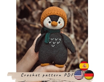 Penguin crochet pattern. Christmas toy (PDF pattern).
