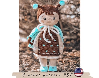 Schmetterling Häkelanleitung. Niedliches gehäkeltes Schmetterlingsmuster. Amigurumi Schmetterlingsmuster. Spielzeug Häkelanleitung. DIY Häkelspielzeug.