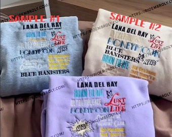 Lana Del Rey embroidered sweatshirt, Album Sweatshirt or Hoodie, Lana Del Rey Fan Album Paradise Sweatshirt or hoodie / Music album Clothing