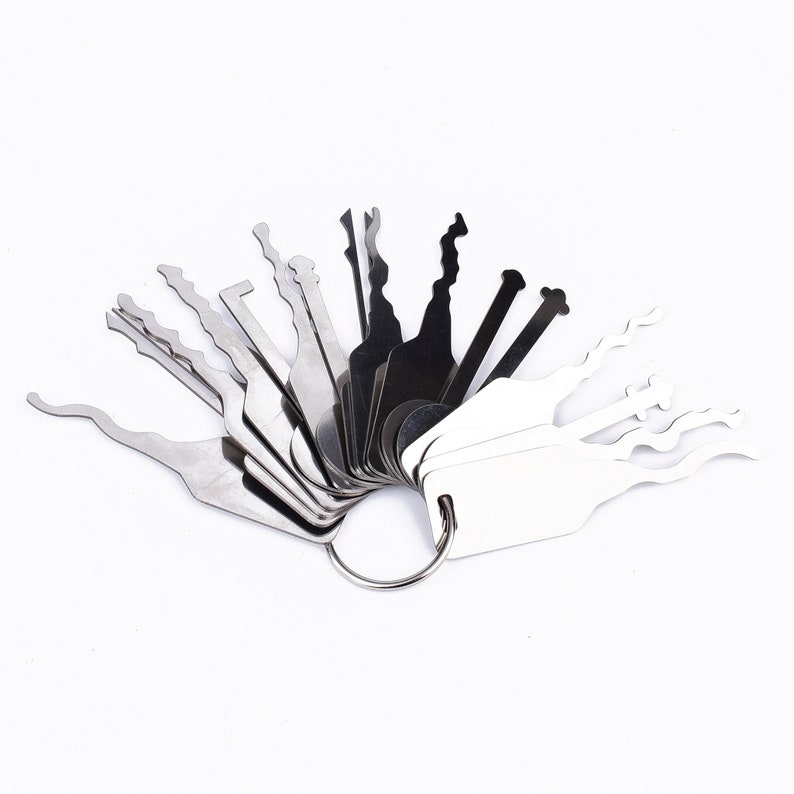 Car Jiggler Lock Pick Set16 Piece Full Master Key for Auto Etsy