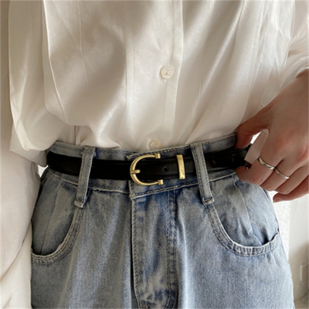 Fashion Belts for Women, Korean Belt, Jeans Belt, 1.9cm Width Belt ...