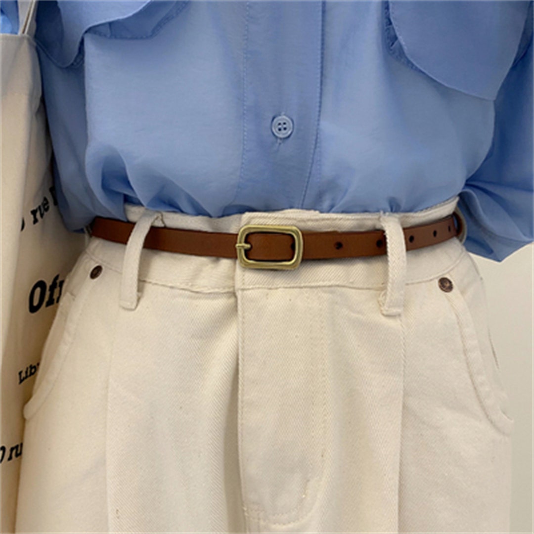 Fashion Belts for Women, Brown Leather Belt, Jeans Belt, Black Leather