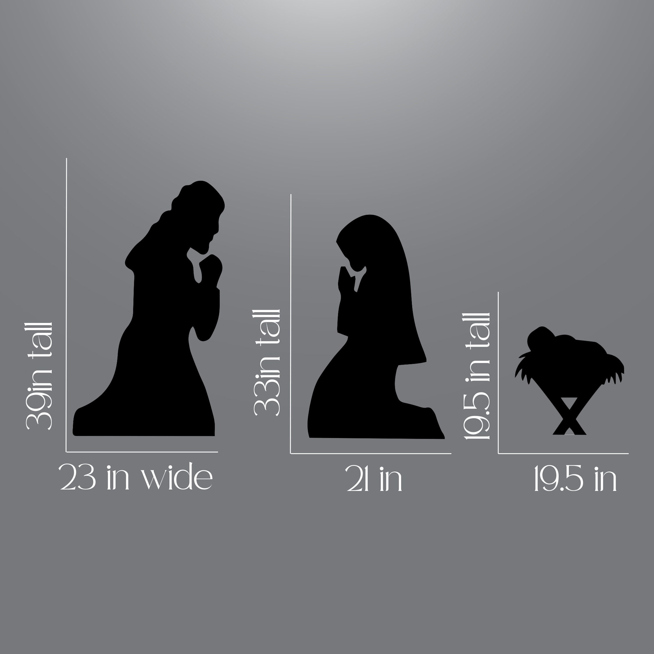 6ft Nativity Scene Template | Individual Templates for Jospeh, Mary and ...