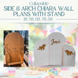 4ft, 5ft, 6ft, 7ft, 8ft Collapsible Chiara Wall Template Bundle | Full and Side Arch with Stand | Birthday Decorations | Baby Shower Decor