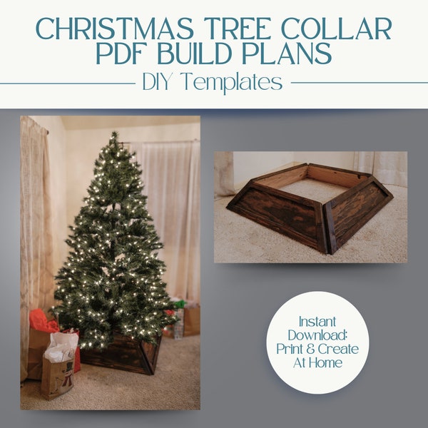 DIY Angled Christmas Tree Collar Building Plans | Christmas Tree Stand | Christmas Tree Wood Box