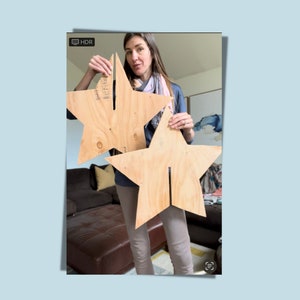 1ft, 2ft, 3ft, 4ft 3D Star Template for Backdrop Decorations Shoot for the Stars Birthday Party Baby Shower Decorations DIY image 4