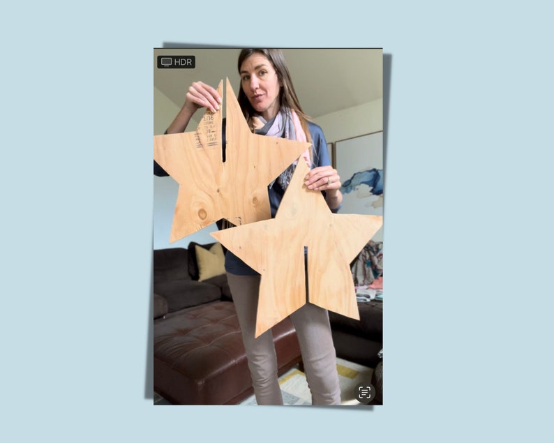 1ft, 2ft, 3ft, 4ft 3D Star Template for Backdrop Decorations Shoot for the Stars Birthday Party Baby Shower Decorations DIY image 4