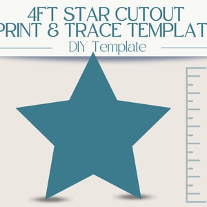 4ft Star Template | Backdrop Decorations | Birthday Party | Baby Shower | Party Decor