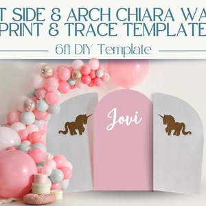 6ft Chiara Wall Template Bundle | Full and Side Arch with Stand Measurements | Party Decor | Birthday Decorations | Baby Shower Decor