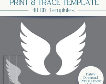 4ft Angel Wings Template Backdrop Decorations | Pregnancy Photos | Baby Shower Decorations | DIY