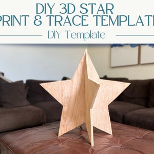 1ft, 2ft, 3ft, 4ft 3D Star Template for Backdrop Decorations Shoot for the Stars Birthday Party Baby Shower Decorations DIY image 9