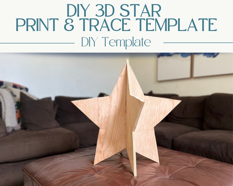 1ft, 2ft, 3ft, 4ft 3D Star Template for Backdrop Decorations Shoot for the Stars Birthday Party Baby Shower Decorations DIY image 9