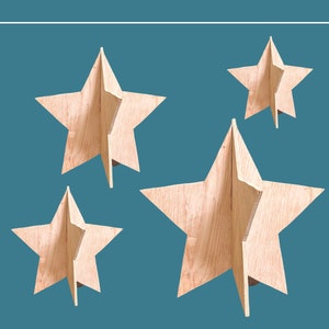 1ft, 2ft, 3ft, 4ft 3D Star Template for Backdrop Decorations Shoot for the Stars Birthday Party Baby Shower Decorations DIY image 8