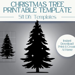 Modelo de árvore de Natal de 5 pés: PDF de estêncil para impressão para árvore de Natal de madeira | Decorações de Natal DIY