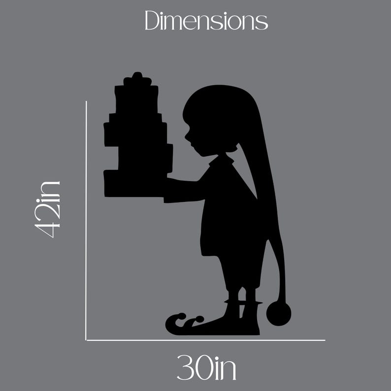 3ft and 4ft Christmas Elves Template Print & Trace: Stencil PDF ...