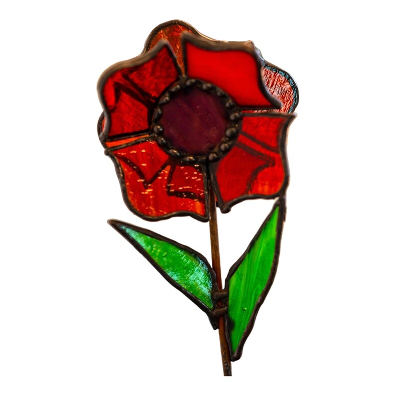 3D Stained Glass Flower Home Decor Ornaments Premium Handmade Etsy