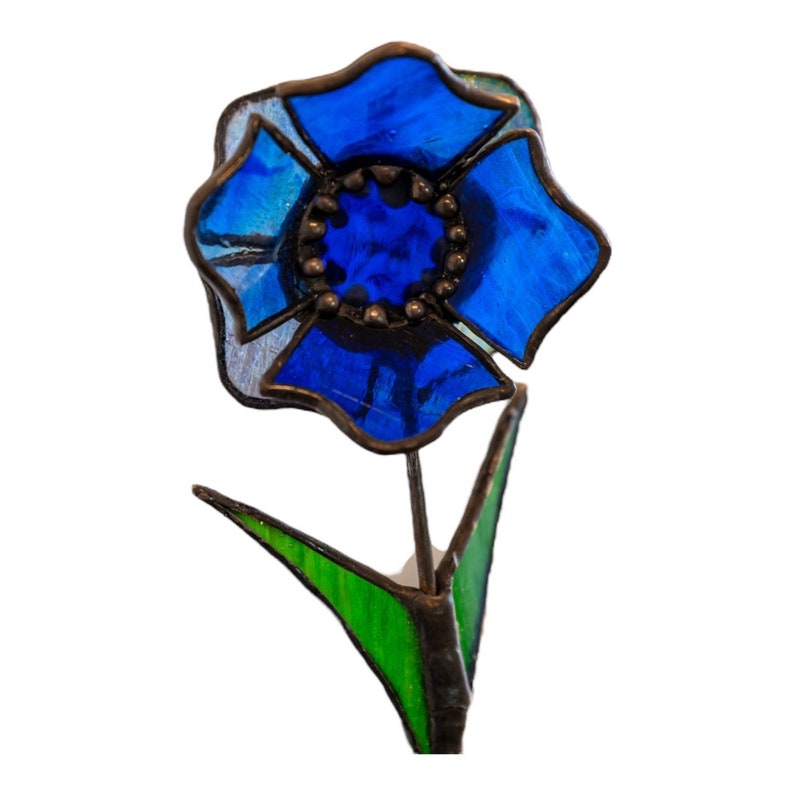 3D Stained Glass Flower Home Decor Ornaments Premium Handmade Etsy