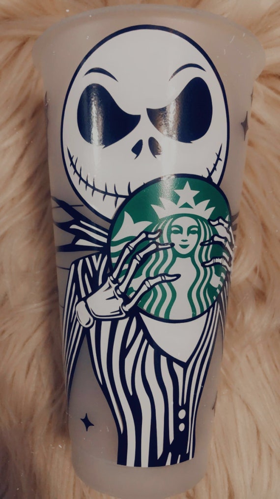 Jack Skelligton Halloween Horror Night Starbucks Cold Cup - Etsy