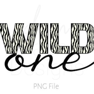 Wild One 1º aniversário Safari Jungle PNG, estampa de zebra, download digital Wild One, sublimação Wild One PNG, design de transferência de camiseta PNG