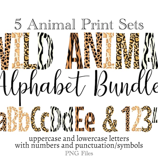 Animal Print Letters - Etsy