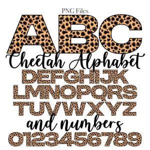 Cheetah Letters PNG, Animal Print Alphabet Letters, PNG Letters, Cheetah Letters for Sublimation, Cheetah Alphabet, Cheetah Clip Art