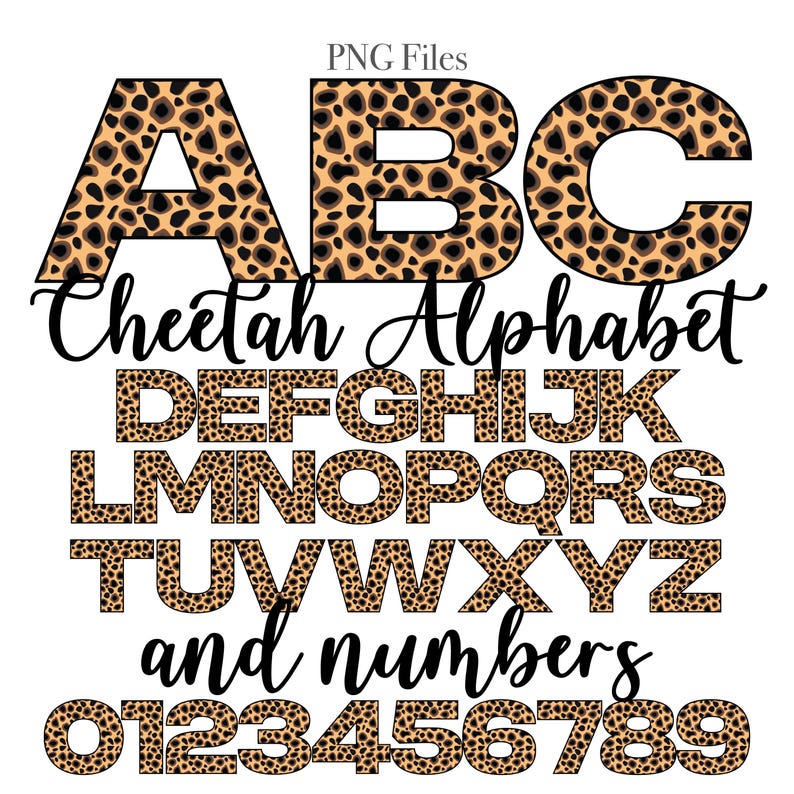 Cheetah Letters PNG, Animal Print Alphabet Letters, PNG Letters ...