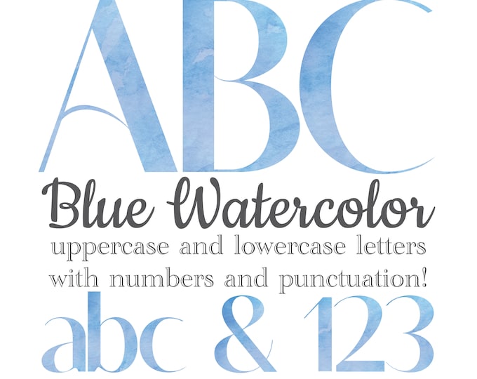 Blue Alphabet Clipart, Alphabet A-Z, Letters 0-9, Alphabet PNG, Letter ...