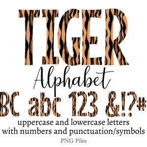 Tiger Print Letters, Animal Print Alphabet, Wild One, Sublimation Design Lettering, Tiger Alphas, Fun Letters, Safari Letters, Wild Animal