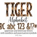 Tiger Print Letters, Animal Print Alphabet, Wild One, Sublimation ...