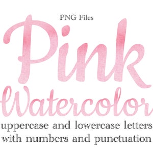 Lettres et chiffres aquarelles roses, Lettrage de mariage, Lettrage aquarelle d'écriture, Fichiers pour sublimation, Monogramme aquarelle rose, Papeterie