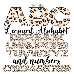 Leopard Letters PNG, Animal Print Alphabet Letters, PNG Letters, Safari Letters for Sublimation, Leopard Print Alphabet, Leopard Clip Art