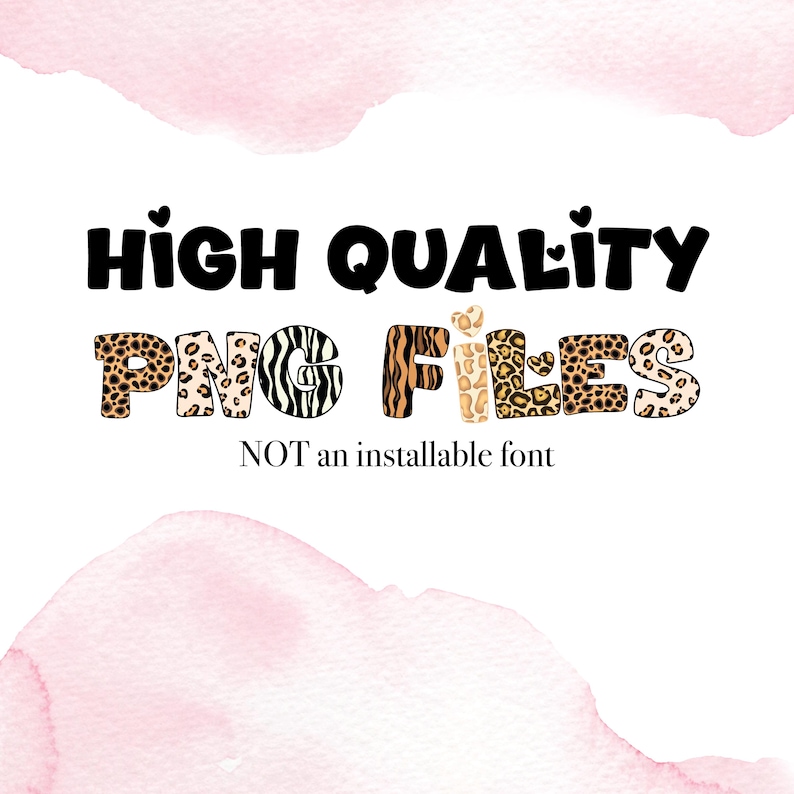 Animal Print Lettering Bundle, Wild Animals Letters Bundle, Sublimation ...