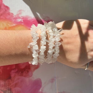 Clear Quartz Chip Bracelet