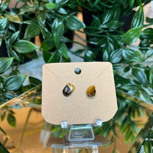 Tigers Eye Stud Earrings