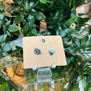 Moss Agate Stud Earrings