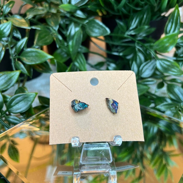 Chalcopyrite Stud Earrings