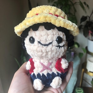 MADE TO ORDER! Monkey D. Luffy soft crocheted plush