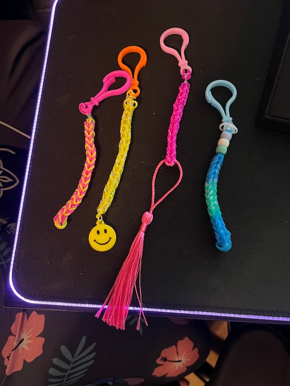 Rubber Band Keychains Etsy