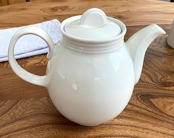 Classic white English teapot