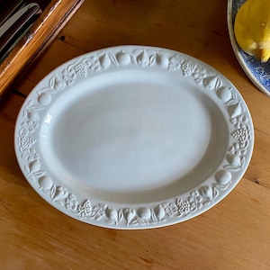 Vintage Large White Italian Quadrifoglio Platter