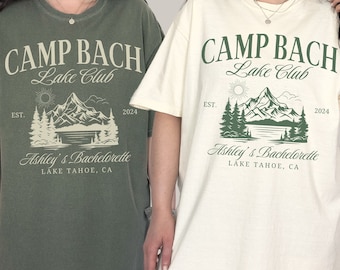Lake Bachelorette Shirts, Comfort Colors Custom Camp Bachelorette Shirts, Social Club Luxury Bach Merch, Mountain Bachelorette, Hiking Bach