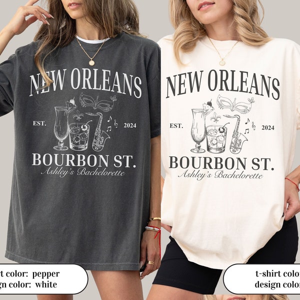 Custom Nola Bachelorette Shirt, New Orleans Bachelorette Comfort Colors Shirt, Girls Trip Nola tshirt, Mardi Gras Bachelorette, Bridal Party