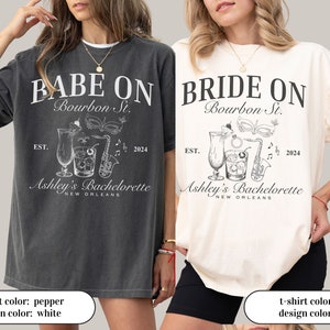 Custom Nola Bachelorette Shirt, New Orleans Bachelorette Comfort Colors Shirt, Girls Trip Nola tshirt, Mardi Gras Bachelorette, Bridal Party