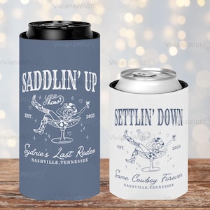 Custom Last Rodeo Bachelorette Can Cooler Country Bachelorette Party Favors Western Bachelorette Merch Nashville Bach Cowgirl Party Gift