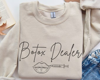 Botox Dealer Sweatshirt, Aesthetic Nurse Injector Sweatshirt, Lets Tox About It, Minimalist Funny Injector Sweatshirt, Nurse Injector Gifts