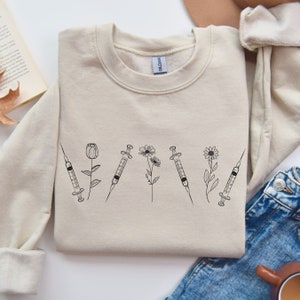 Minimalist Botox Sweatshirt, Cosmetics Sweatshirt, Aesthetic Nurse Injector Sweatshirt, Wildflower Botox Dealer Sweatshirt, Esthetician