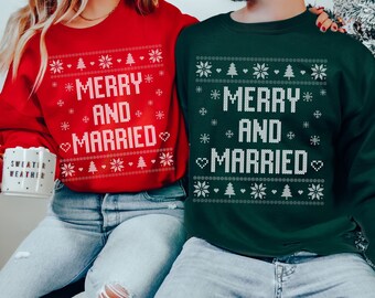 Husband and wife ugly christmas deals sweater