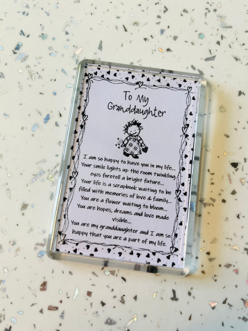 Granddaughter / Grandson Poem Fridge Gift. Etsy