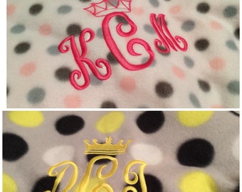 Custom Sew/No Sew throws with Embroidery